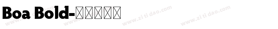 Boa Bold字体转换
